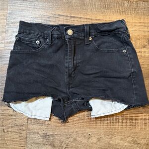 Black Denim Women's Shorts
